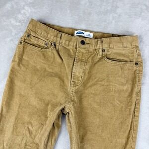 Old Navy Pants Men 34x30(29) Tan Brown Slim Built in Flex Corduroy Winter Preppy